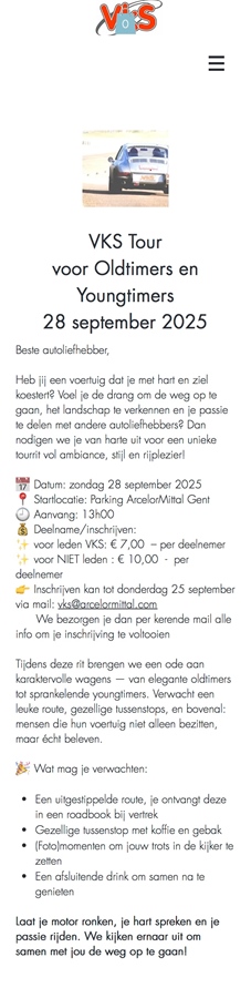 VKS Tour voor oldtimers en youngtimers