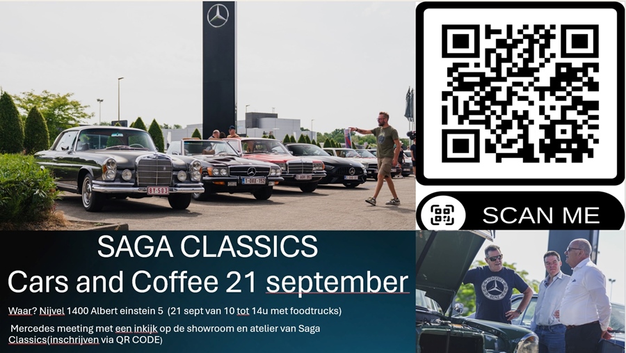 Cars and coffee Saga Classic Mercedes