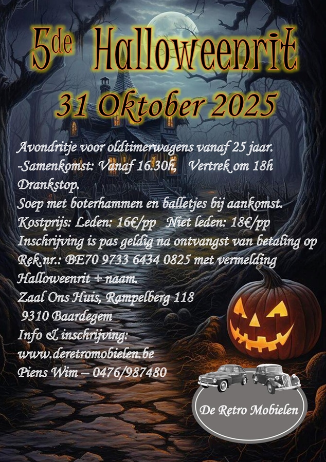 Halloweenrit De Retro Mobielen