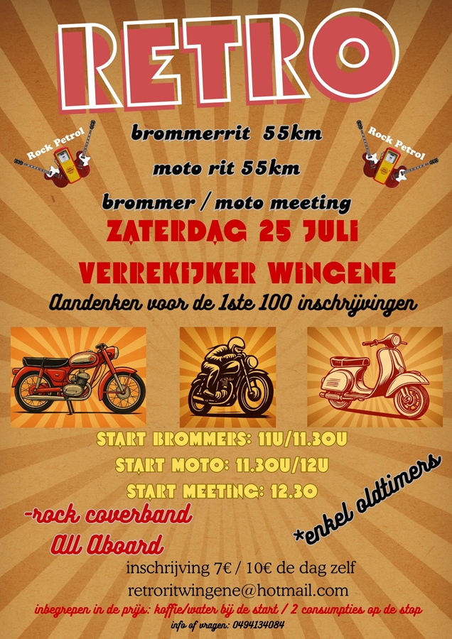 Retro Brommer / Moto Rit / Meeting