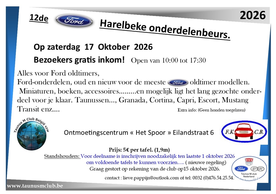 12de Ford Harelbeke onderdelenbeurs