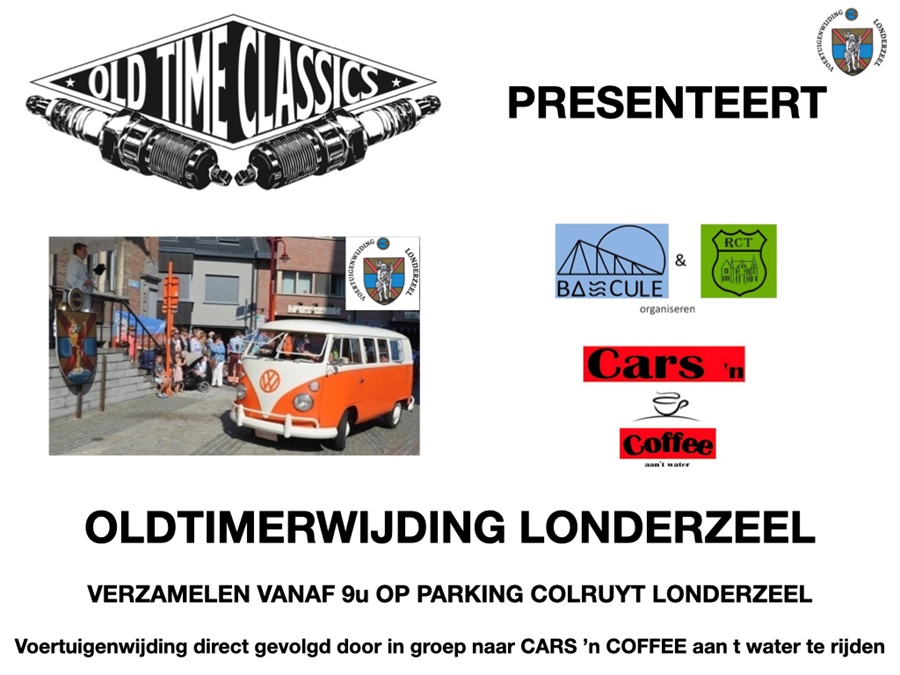 Oldtimerwijding + rit naar Cars & Coffee aan 't water