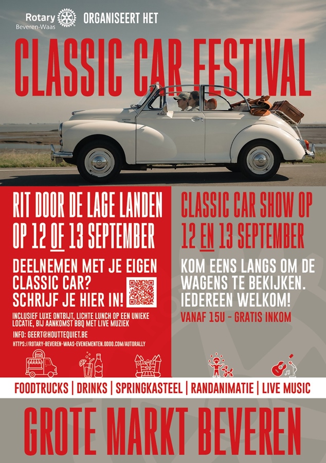 Classic Car Festival met Rit door de Lage Landen en classic car show