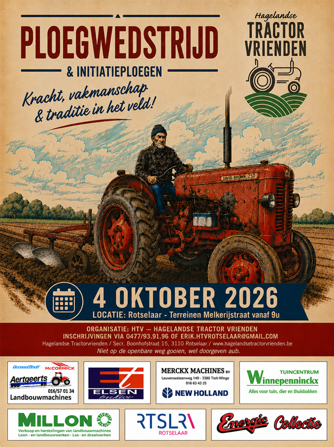 Ploegen met oldtimer tractoren