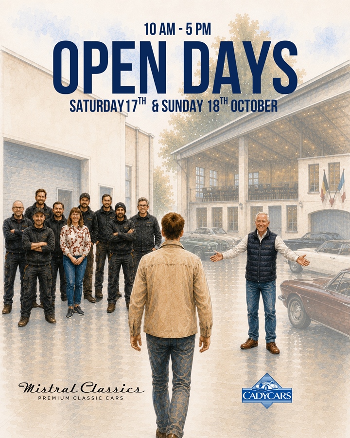 Opendeurdagen Mistral Classics en collectie "Passion for Cars"