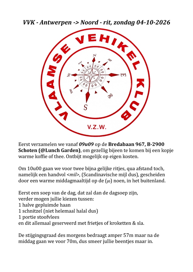 Antwerpen -> Noord - rit