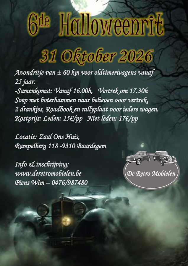 Halloweenrit De Retro Mobielen