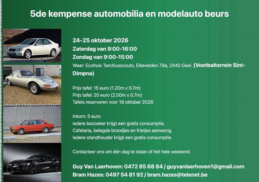 5de Kempense automobilia en modelauto beurs