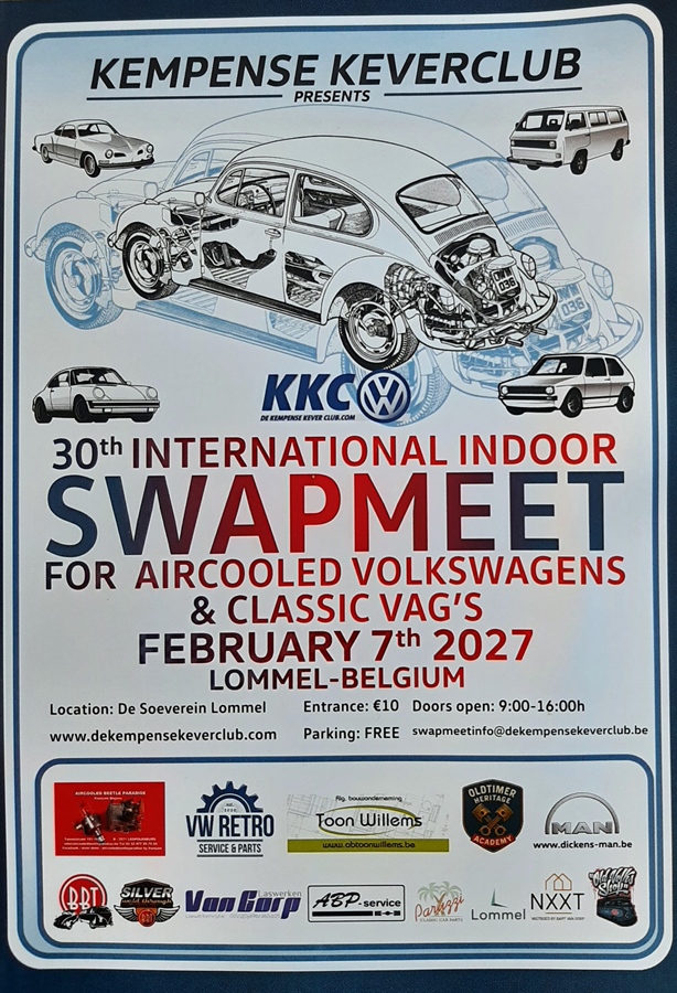 International indoor swapmeet for aircooled Volkswagens & classic VAG's