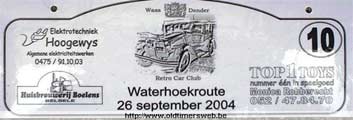 Waterhoekroute, Retro Car Club Waas&Dender, 26 september 2004 -  11 oktober 2004
